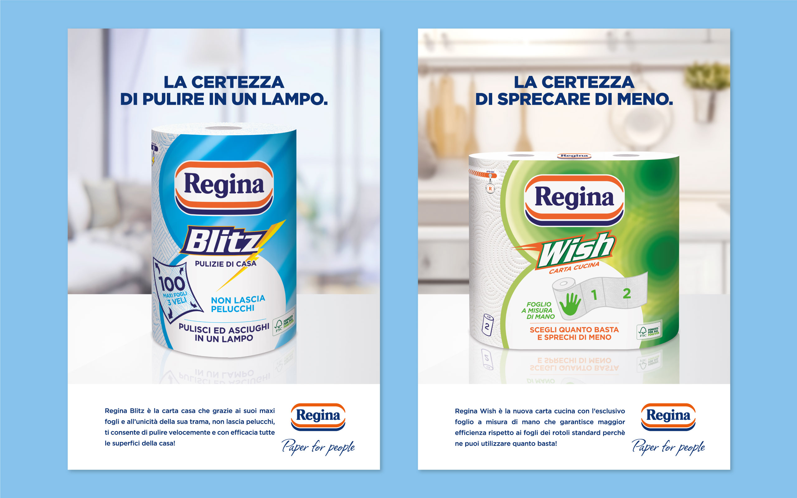 Stampa annunci asciugatutto regina blitz wish