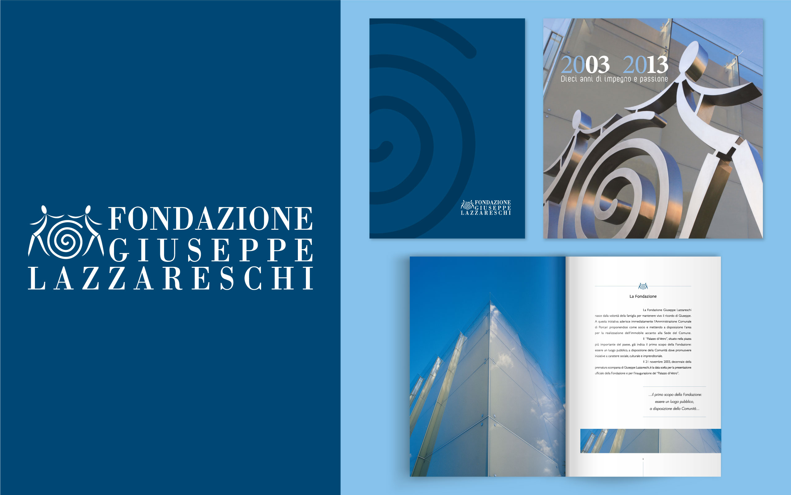 Immagine coordinata brochure e folder fondazione lazzareschi