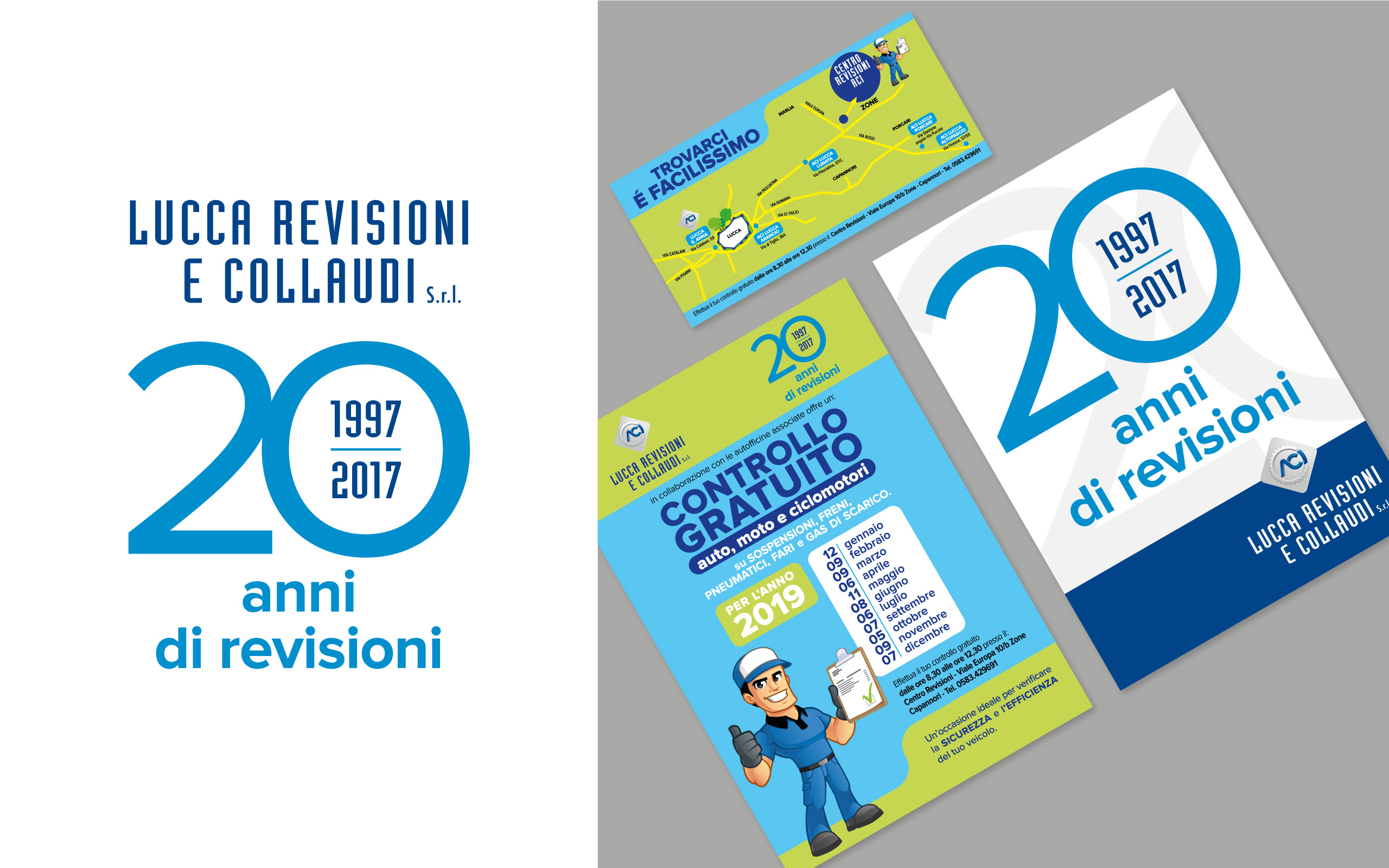 Immagine coordinata aci revisioni collaudi folder 20 anni